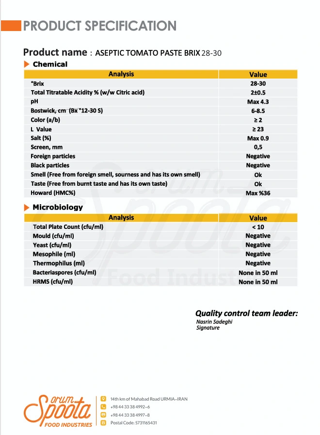 tomato paste 28-30