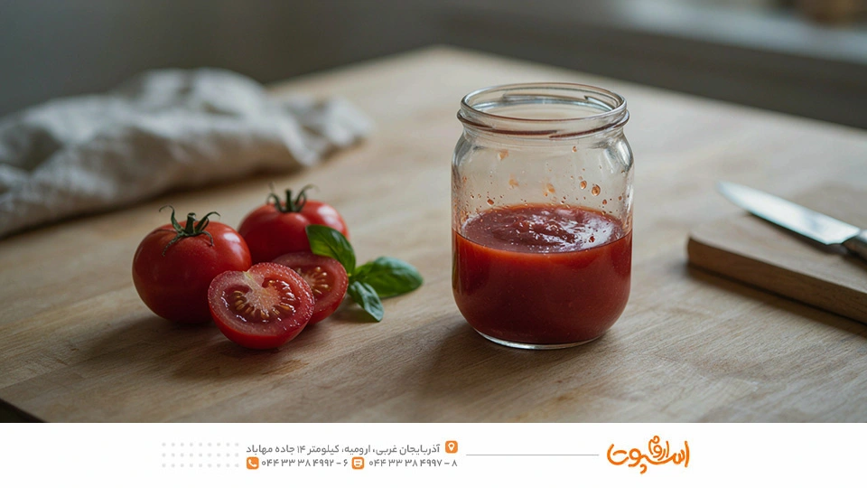 بالا آمدن آب رب گوجه فرنگی
